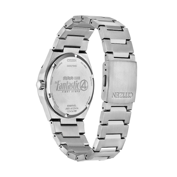 Menâs Citizen Eco-DriveÂ® Marvel The Fantastic 4 Super Titaniumâ¢ Watch with Blue Dial (Model: Aw0131-66W)