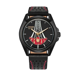 Men’s Citizen Eco-Drive® Marvel Avengers Iron Man Tony Stark Watch with Black Dial (Model: AW2095-41W)