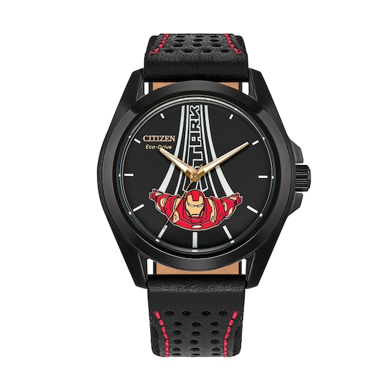 Menâs Citizen Eco-DriveÂ® Marvel Avengers Iron Man Tony Stark Watch with Black Dial (Model: Aw2095-41W)