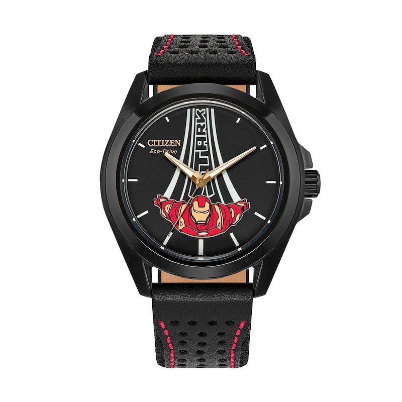 Main Image 1 of Men’s Citizen Eco-Drive® Marvel Avengers Iron Man Tony Stark Watch with Black Dial (Model: AW2095-41W)