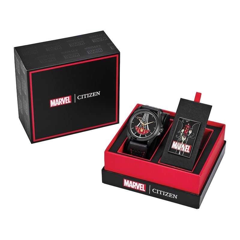 Main Image 4 of Men’s Citizen Eco-Drive® Marvel Avengers Iron Man Tony Stark Watch with Black Dial (Model: AW2095-41W)