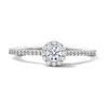 Thumbnail Image 1 of Enchanted Star Elsa 3/8 CT. T.W. Lab-Grown Diamond Frame Promise Ring in 10K White Gold (F/SI2)