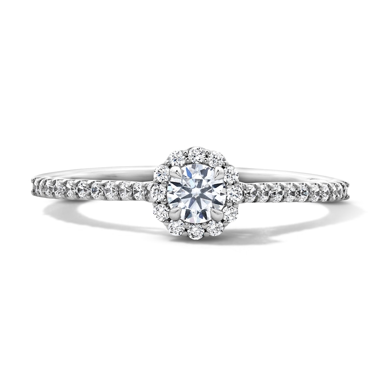Main Image 1 of Enchanted Star Elsa 3/8 CT. T.W. Lab-Grown Diamond Frame Promise Ring in 10K White Gold (F/SI2)