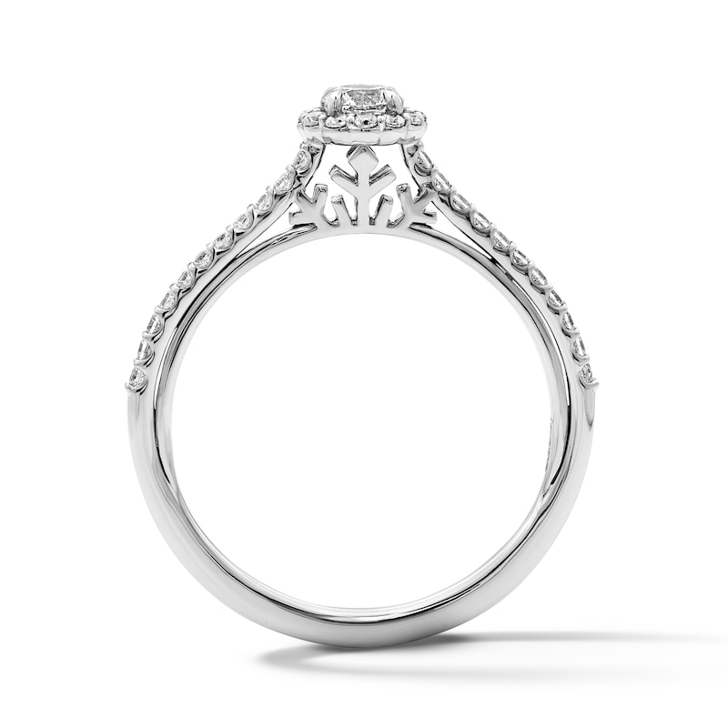 Main Image 2 of Enchanted Star Elsa 3/8 CT. T.W. Lab-Grown Diamond Frame Promise Ring in 10K White Gold (F/SI2)