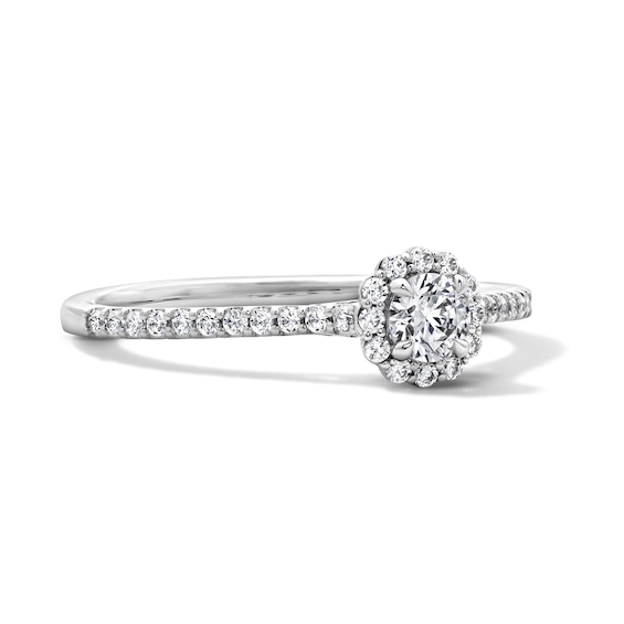 Enchanted Star Elsa 3/8 CT. T.w. Lab-Grown Diamond Frame Promise Ring in 10K White Gold (F/Si2)