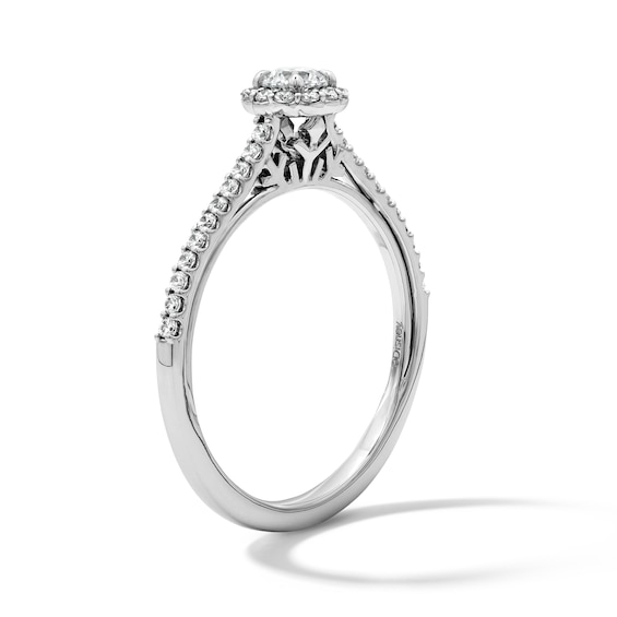 Enchanted Star Elsa 3/8 CT. T.w. Lab-Grown Diamond Frame Promise Ring in 10K White Gold (F/Si2)