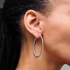 Thumbnail Image 2 of 1-5/8 CT. T.W. Certified Lab-Grown Diamond Inside-Out Flex Hoop Earrings in Sterling Silver (F/VS2)