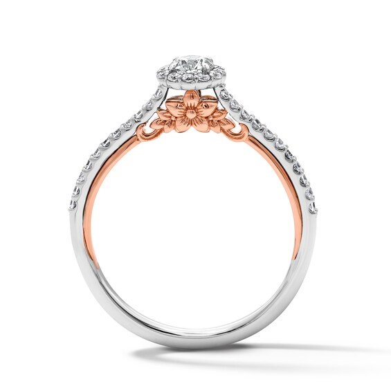 Enchanted Star Rapunzel 3/8 CT. T.w. Lab-Grown Diamond Frame Promise Ring in 10K Gold (F/Si2)