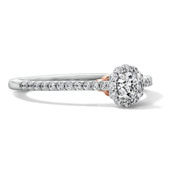 Enchanted Star Rapunzel 3/8 CT. T.w. Lab-Grown Diamond Frame Promise Ring in 10K Gold (F/Si2)