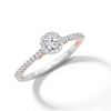 Thumbnail Image 5 of Enchanted Star Rapunzel 3/8 CT. T.W. Lab-Grown Diamond Frame Promise Ring in 10K Gold (F/SI2)