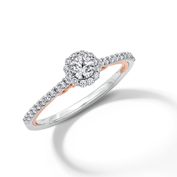 Enchanted Star Rapunzel 3/8 CT. T.w. Lab-Grown Diamond Frame Promise Ring in 10K Gold (F/Si2)