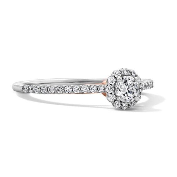 Enchanted Star Snow White 3/8 CT. T.w. Lab-Grown Diamond Frame Promise Ring in 10K Gold (F/Si2)