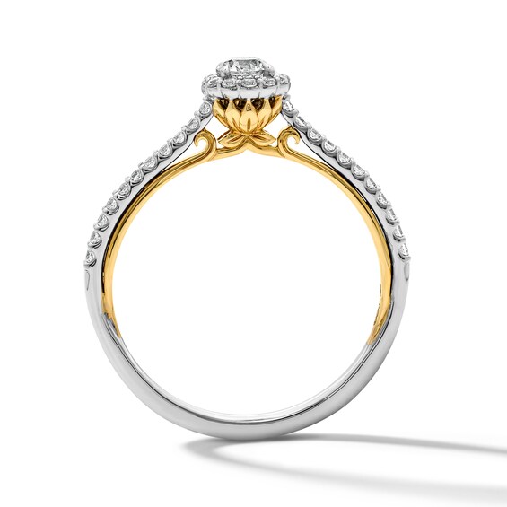 Enchanted Star Tiana 3/8 CT. T.w. Lab-Grown Diamond Frame Promise Ring in 10K Gold (F/Si2)