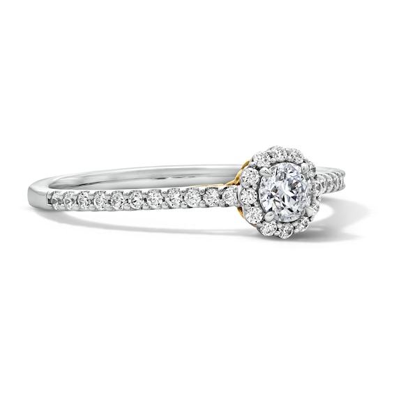 Enchanted Star Tiana 3/8 CT. T.w. Lab-Grown Diamond Frame Promise Ring in 10K Gold (F/Si2)
