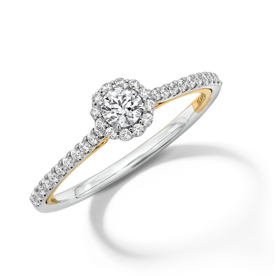 Enchanted Star Tiana 3/8 CT. T.w. Lab-Grown Diamond Frame Promise Ring in 10K Gold (F/Si2)