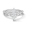Thumbnail Image 1 of 2-1/2 CT. T.W. Marquise-Cut Certified Lab-Grown Diamond Bridal Set in 14K White Gold (F/VS2)