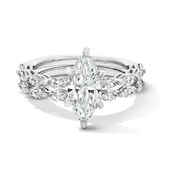 2-1/2 CT. T.W. Marquise-Cut Certified Lab-Grown Diamond Bridal Set in 14K White Gold (F/VS2)