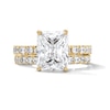 Thumbnail Image 1 of 4-1/3 CT. T.W. Radiant-Cut Certified Lab-Grown Diamond Hidden Frame Bridal Set in 14K Gold (F/VS2)