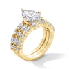Thumbnail Image 3 of 3-1/3 CT. T.W. Pear-Shaped Certified Lab-Grown Diamond Hidden Frame Bridal Set in 14K Gold (F/VS2)