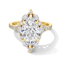 3-3/4 CT. T.W. Marquise-Cut Certified Lab-Grown Diamond Frame Engagement Ring in 14K Gold (F/VS2)