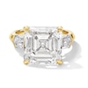 Thumbnail Image 1 of 11-1/3 CT. T.W. Asscher-Cut Certified Lab-Grown Diamond Three-Stone Engagement Ring in 14K Gold (F/VS2)