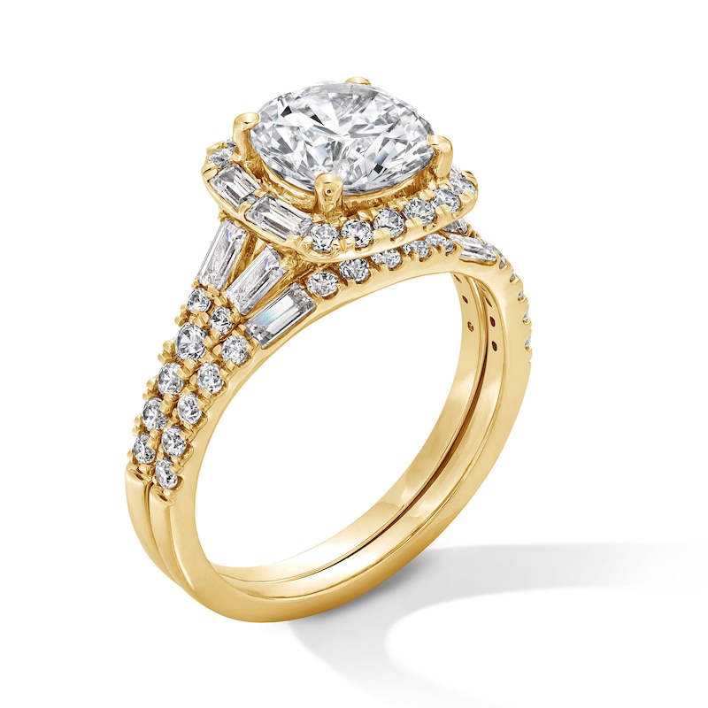 Main Image 3 of 3 CT. T.W. Certified Lab-Grown Diamond Bridal Set in 14K Gold (F/VS2)