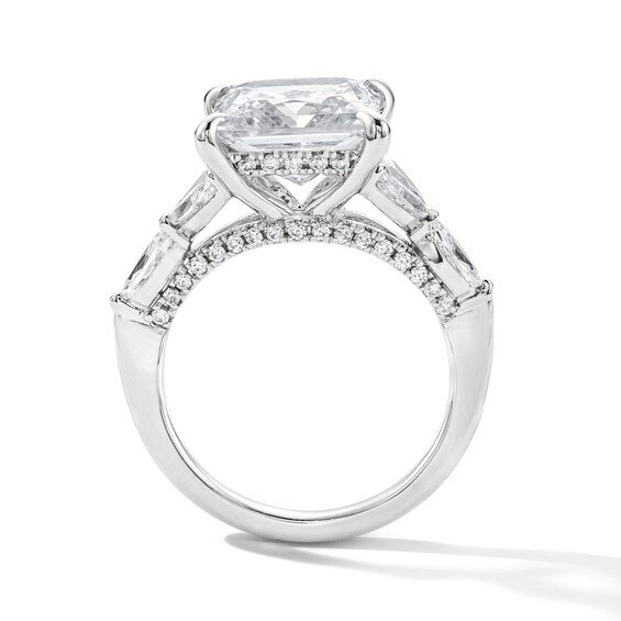 7 CT. T.w. Princess-Cut Certified Lab-Grown Diamond Hidden Frame Engagement Ring in 14K White Gold (F/Vs2)