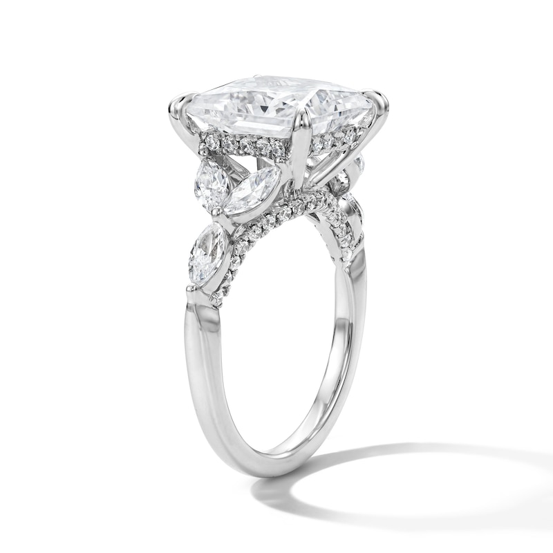 Main Image 5 of 7 CT. T.W. Princess-Cut Certified Lab-Grown Diamond Hidden Frame Engagement Ring in 14K White Gold (F/VS2)