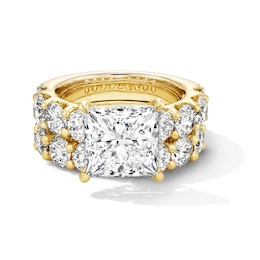Grand Opulence 10 CT. T.W. Princess-Cut Certified Lab-Grown Diamond Bridal Set in 14K Gold (F/VS2)
