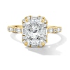 Thumbnail Image 1 of 2-5/8 CT. T.W. Radiant-Cut Certified Lab-Grown Diamond Frame Engagement Ring in 14K Gold (F/VS2)