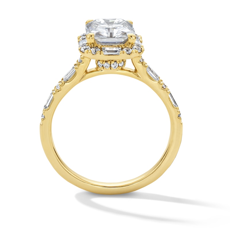 Main Image 3 of 2-5/8 CT. T.W. Radiant-Cut Certified Lab-Grown Diamond Frame Engagement Ring in 14K Gold (F/VS2)