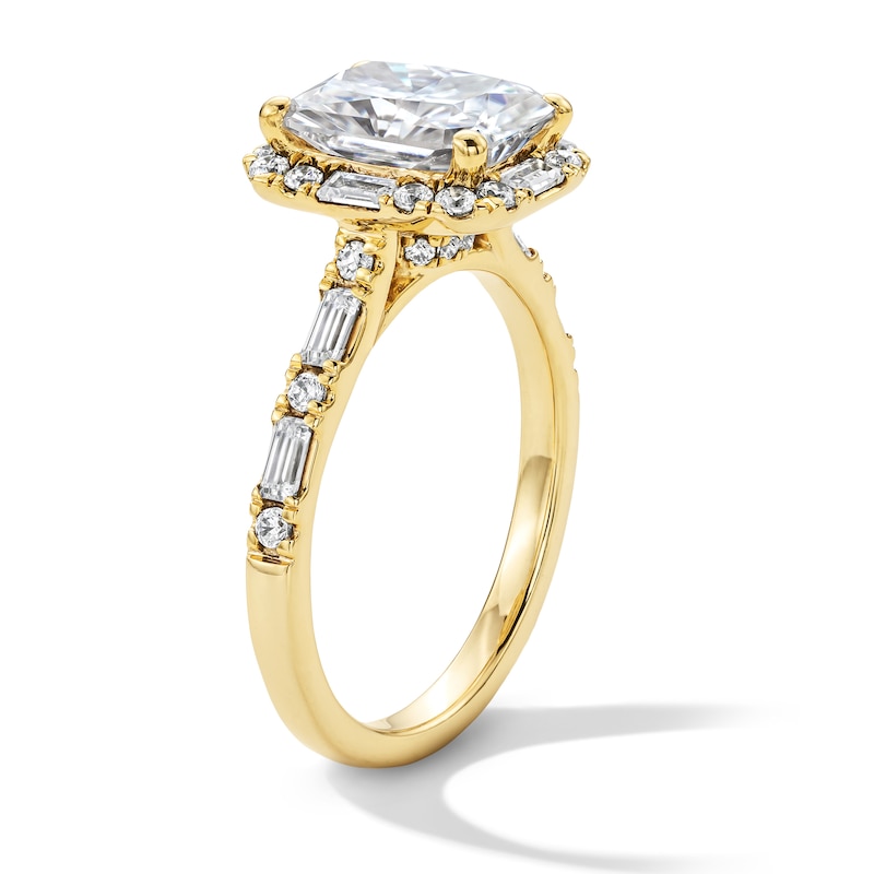 Main Image 5 of 2-5/8 CT. T.W. Radiant-Cut Certified Lab-Grown Diamond Frame Engagement Ring in 14K Gold (F/VS2)