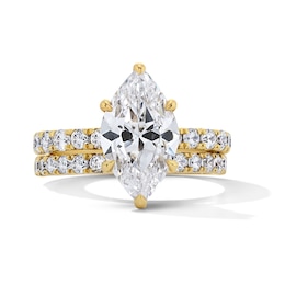 4-1/3 CT. T.W. Marquise-Cut Certified Lab-Grown Diamond Hidden Frame Bridal Set in 14K Gold (F/VS2)