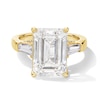 Thumbnail Image 1 of 8-3/4 CT. T.W. Emerald-Cut Certified Lab-Grown Diamond Three-Stone Engagement Ring in 14K Gold (F/VS2)