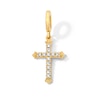 Thumbnail Image 1 of 1/10 CT. T.W. Lab-Grown Diamond Cross Necklace Charm in 10K Gold (F/VS2)
