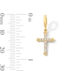 Thumbnail Image 3 of 1/10 CT. T.W. Lab-Grown Diamond Cross Necklace Charm in 10K Gold (F/VS2)