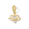 Thumbnail Image 1 of 1/6 CT. T.W. Pear-Shaped Certified Lab-Grown Diamond Lotus Blossom Necklace Charm in 10K Gold (F/VS2)