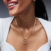 Thumbnail Image 2 of 1/6 CT. T.W. Pear-Shaped Certified Lab-Grown Diamond Lotus Blossom Necklace Charm in 10K Gold (F/VS2)