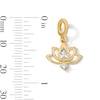 Thumbnail Image 3 of 1/6 CT. T.W. Pear-Shaped Certified Lab-Grown Diamond Lotus Blossom Necklace Charm in 10K Gold (F/VS2)