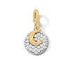 Thumbnail Image 1 of 1/3 CT. T.W. Lab-Grown Diamond Moon Overlay Necklace Charm in Sterling Silver and 10K Gold (F/VS2)