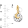 Thumbnail Image 3 of 1/3 CT. T.W. Lab-Grown Diamond Moon Overlay Necklace Charm in Sterling Silver and 10K Gold (F/VS2)