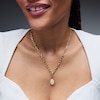 Thumbnail Image 3 of 1/4 CT. T.W. Lab-Grown Diamond Oval Frame Necklace Charm in 10K Gold (F/VS2)