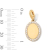 Thumbnail Image 4 of 1/4 CT. T.W. Lab-Grown Diamond Oval Frame Necklace Charm in 10K Gold (F/VS2)