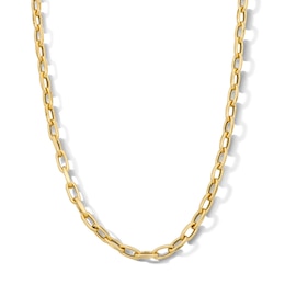 4.0mm Paper Clip Chain Necklace in Hollow 10K Gold