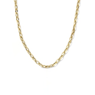 4.0mm Paper Clip Chain Necklace in Hollow 10K Gold