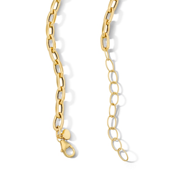 4.0mm Paper Clip Chain Necklace in Hollow 10K Gold