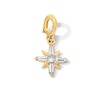 Thumbnail Image 1 of 1/4 CT. T.W. Princess and Baguette-Cut Certified Lab-Grown Diamond Starburst Necklace Charm in 10K Gold (F/VS2)