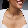 Thumbnail Image 2 of 1/10 CT. T.W. Certified Lab-Grown Diamond Heart Faded Frame Necklace Charm in 10K Gold (F/VS2)