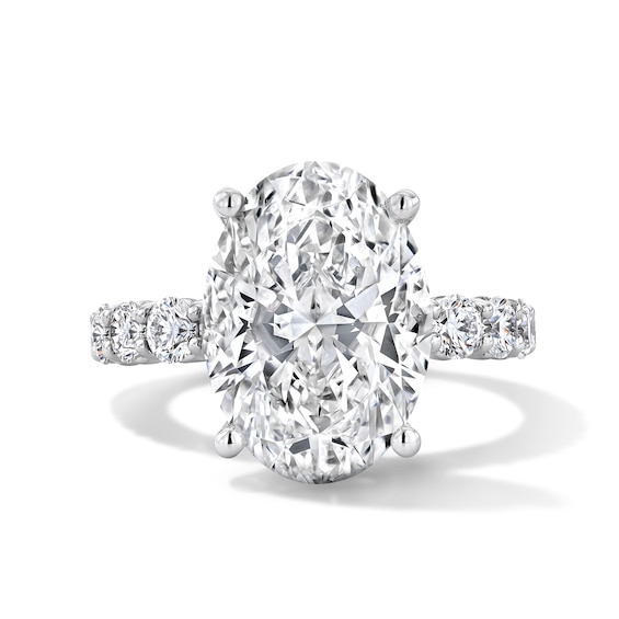 7 CT. T.w. Oval Certified Lab-Grown Diamond Engagement Ring in 14K White Gold (F/Vs2)