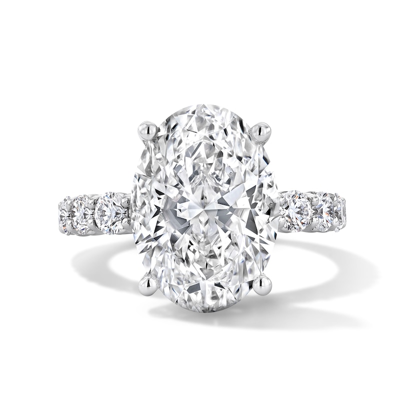 Main Image 1 of 7 CT. T.W. Oval Certified Lab-Grown Diamond Engagement Ring in 14K White Gold (F/VS2)